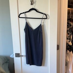 Abercrombie & Fitch Blue Lace Slip Mini Dress